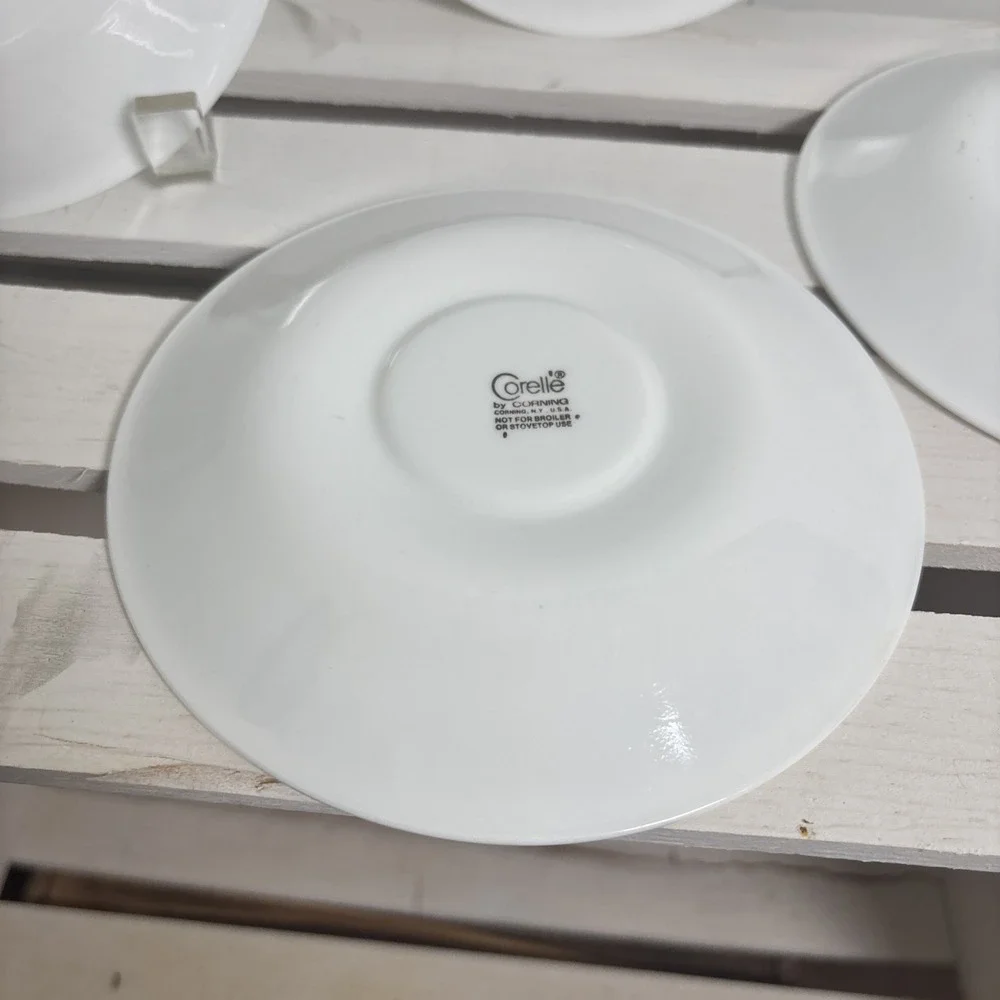 Vintage Corelle By Corning Set Of 4 Spring Blossom Crazy Daisy Saucer Plates 6